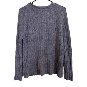 Bobbie Brooks Women’s Purple Ribbed Textured Long Sleeve Knit Sweater Size XL